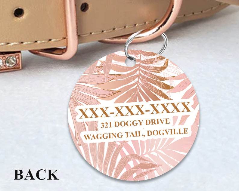 Pet ID Tag | The Rose Gold Leaf